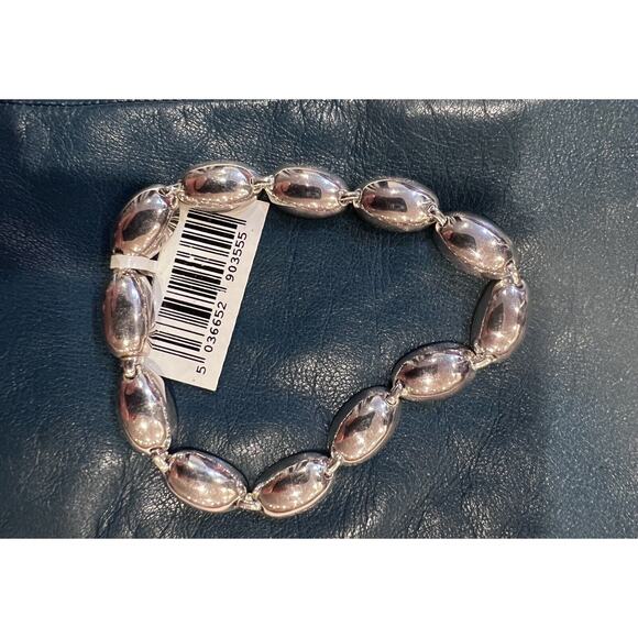 Links Of London Chunky Sterling Silver Tbar Bracelet Hallmark - Picture 2 of 8